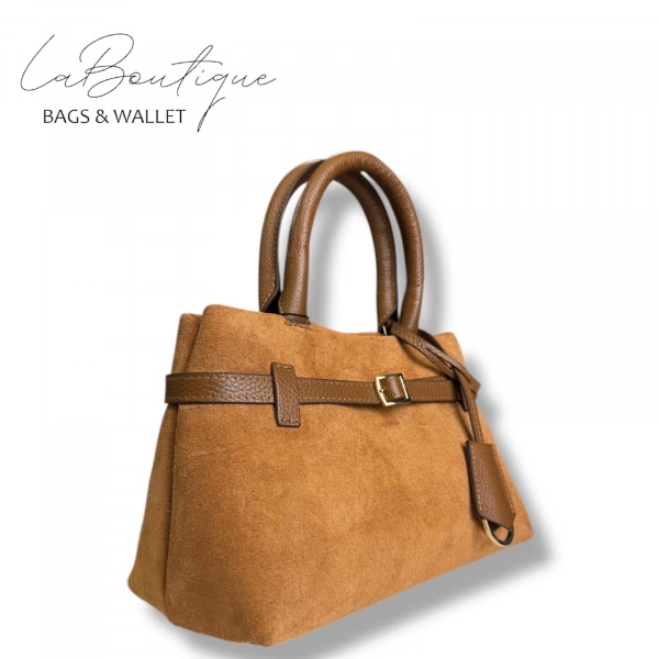 %100 Deri Lb Çanta D-2750 Süet Taba