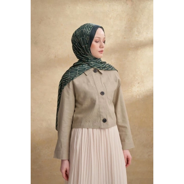 İTHAL VUAL ARMANDA DESEN ŞAL - PETROL