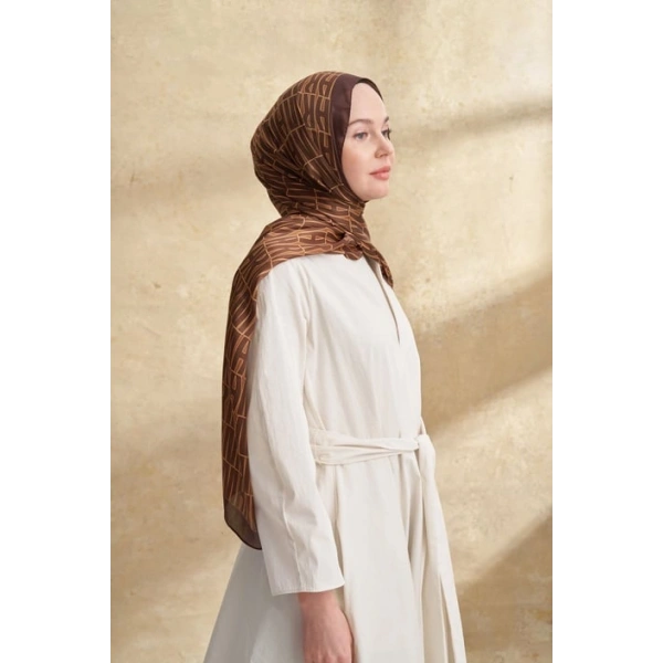 İTHAL VUAL ARMANDA DESEN ŞAL - KAHVE