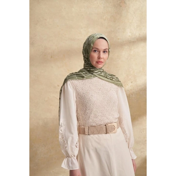 İTHAL VUAL ARMANDA DESEN ŞAL - HAKİ