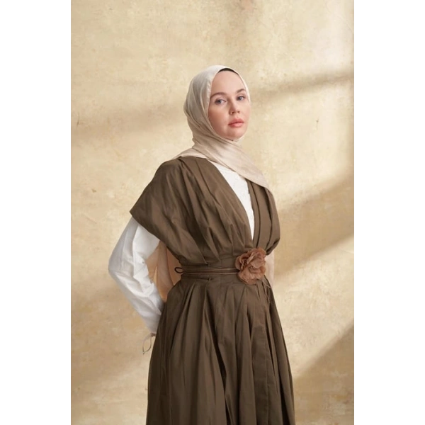 İTHAL VUAL ARMANDA DESEN ŞAL - BEJ