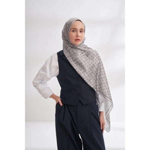 İTHAL VUAL MONOGRAM DESEN ŞAL - STONE