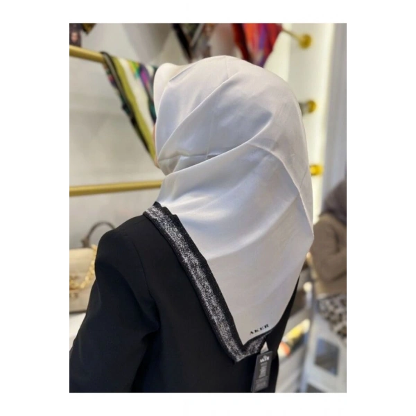 Düz Renk İpek Krep Saten Eşarp