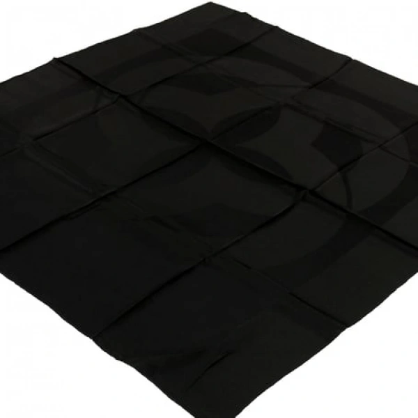 Aker Logolu Siyah İpek Jakar Degrade Eşarp