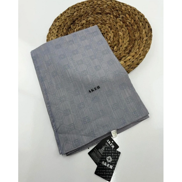 Aker Logolu İpek Koton Jakar Şal