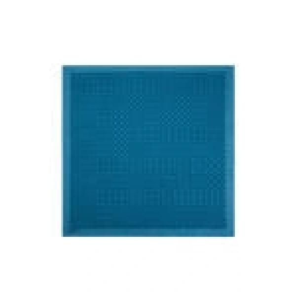 Petrol Mavisi 100X100 Elegance Monogram Eşarp