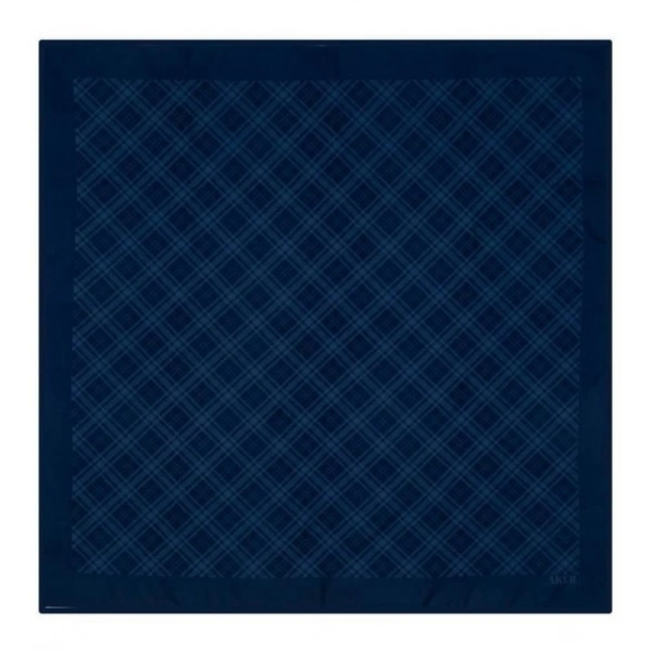 Gece Mavisi Ekose Eşarp