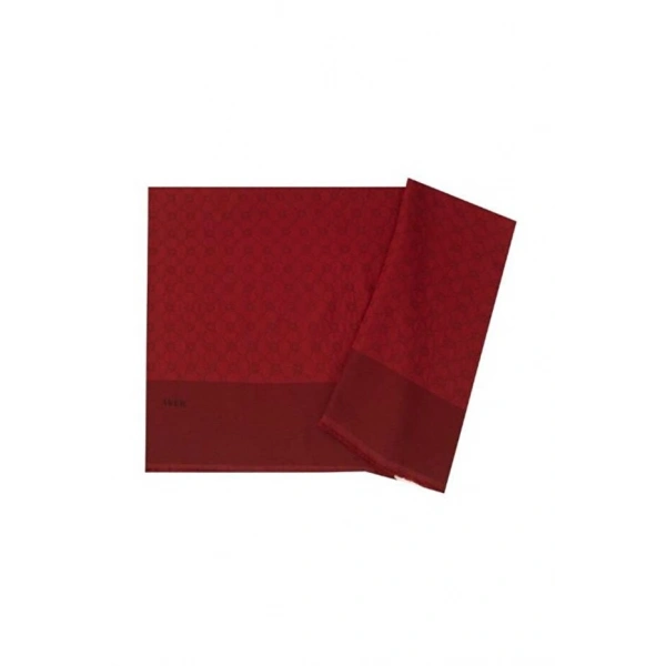 Bordo 75X190 CM Elegance Monogram Şal