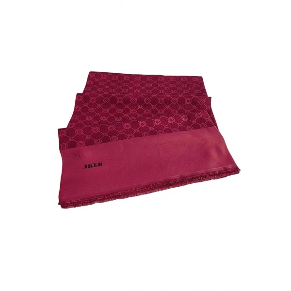 Vişne Çürüğü 75X190 CM Elegance Monogram Şal