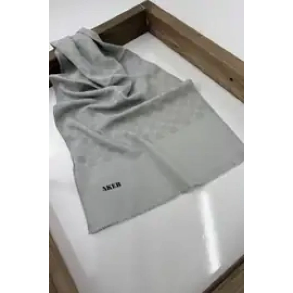 Gümüş 75X190 CM Elegance Monogram Şal