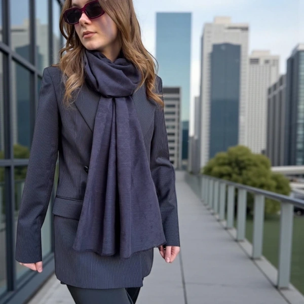 Düz Renk İpek Şal - V05