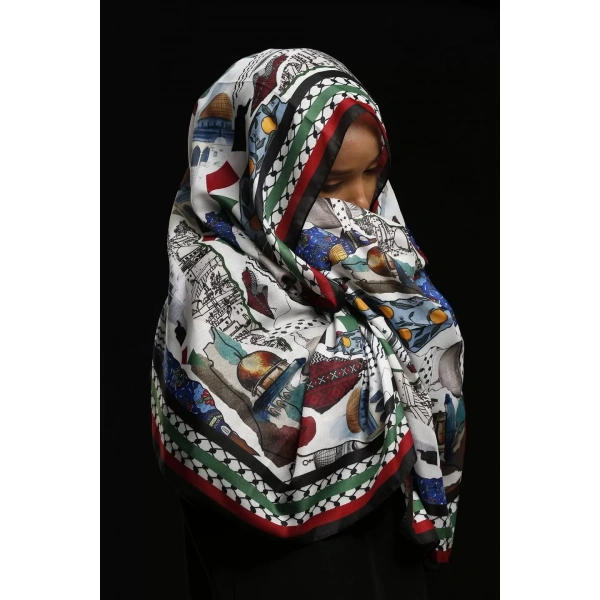 Kefiye Şal F112-03 70x190 Herbal/bitkisel