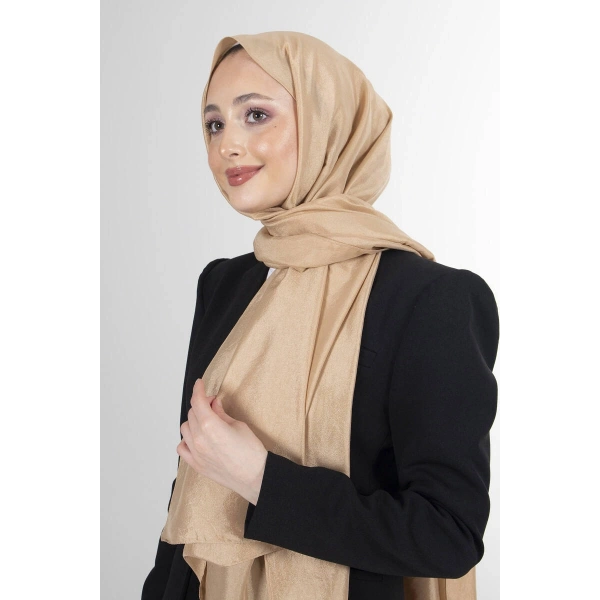 Koyu Bej Brisa Vual Şal