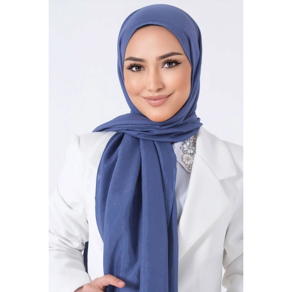 Koyu İndigo Brisa Vual Şal