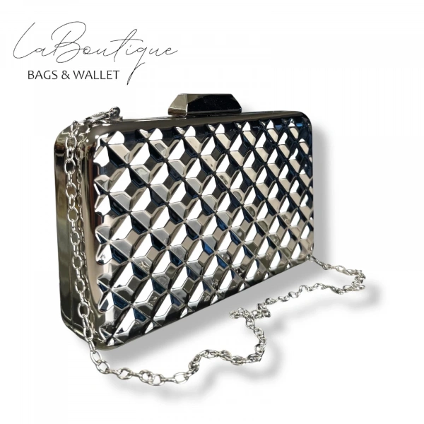 Lb Abiye Çanta 25-009 Gümüş