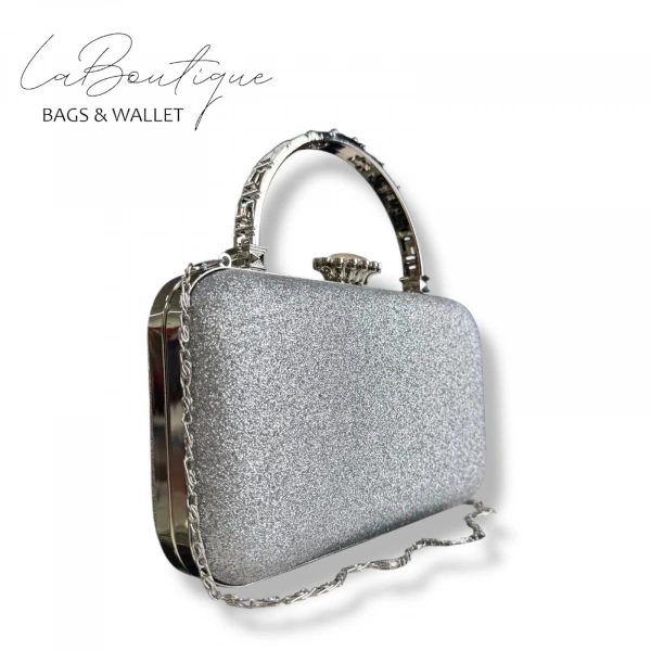 Lb Abiye Çanta 25-015 Gümüş