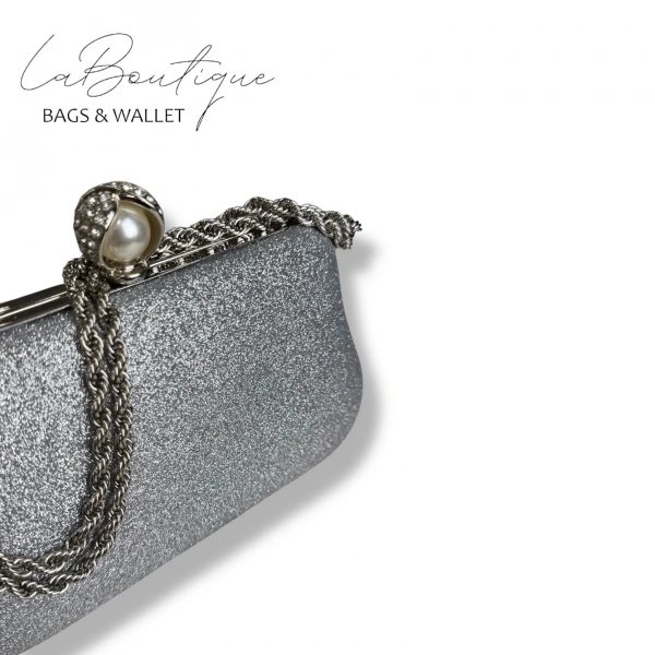 Lb Abiye Çanta 25-017 Gümüş