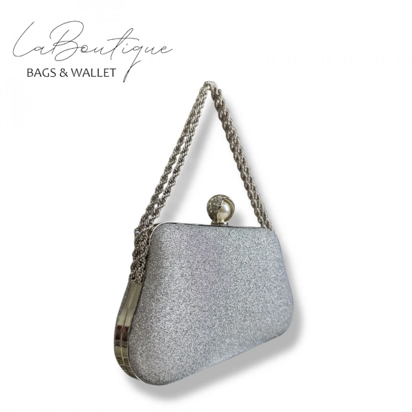 Lb Abiye Çanta 25-017 Gümüş