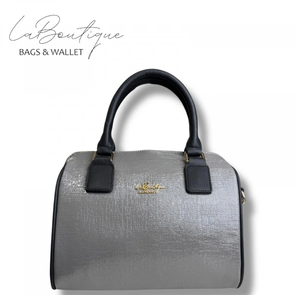 Lb Çanta 2508 Rugan Gri Siyah