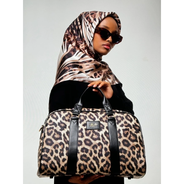 Lb Çanta-3015 Leopar Seyahat Çantası Sş