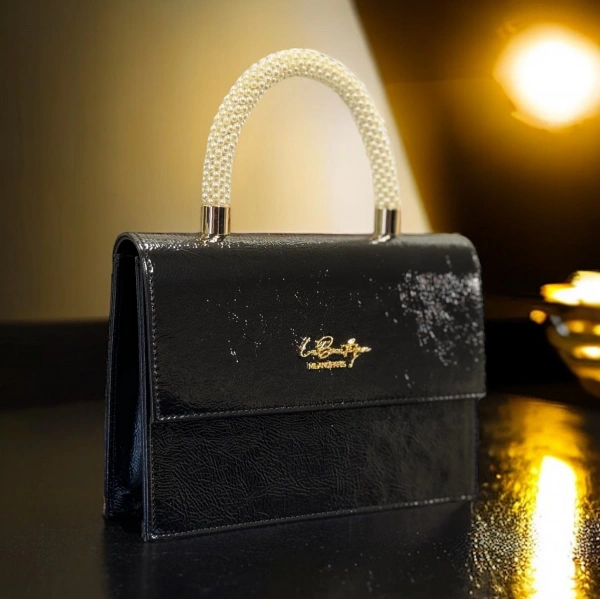 Lb Çanta 7134 İncili/abiye Siyah