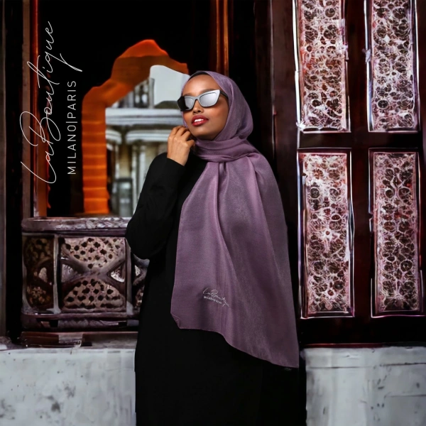 Simli Şal Lavanta 70x190