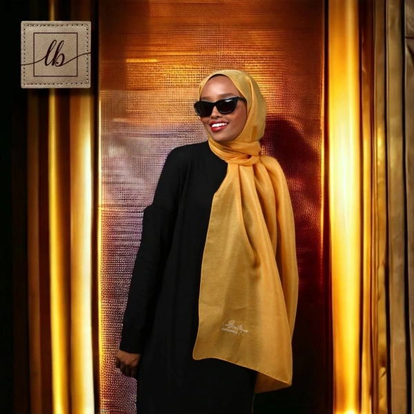 Simli Şal - Sarı Papatya - 70x190