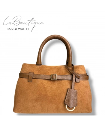 %100 Deri Lb Çanta D-2750 Süet Taba