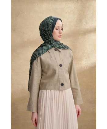 İTHAL VUAL ARMANDA DESEN ŞAL - PETROL