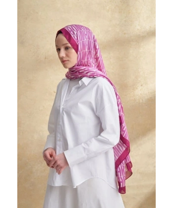 İTHAL VUAL ARMANDA DESEN ŞAL - FUŞYA