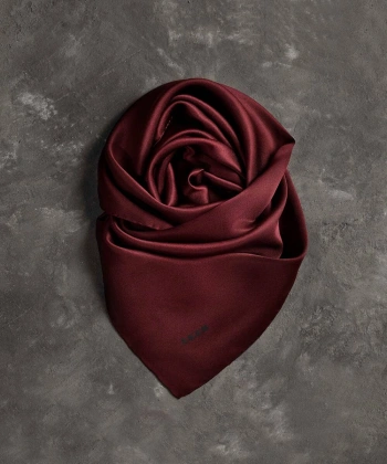 Düz Renk 90X90 Aker Düz Taşlanmış İpek Krep Saten Eşarp