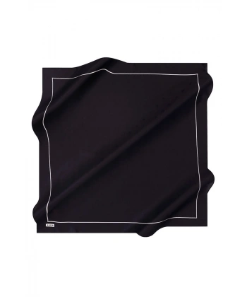 Lacivert İpek Jakar Eşarp