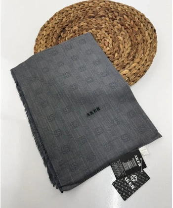 Aker Logolu İpek Koton Jakar Şal