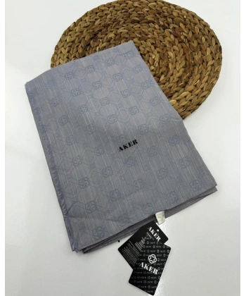 Aker Logolu İpek Koton Jakar Şal