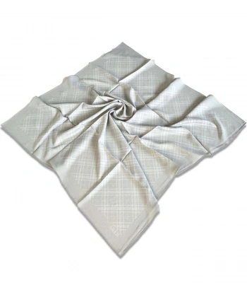 Açık Gri Ekose Eşarp