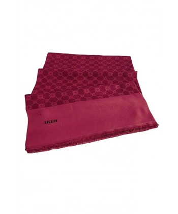 Vişne Çürüğü 75X190 CM Elegance Monogram Şal