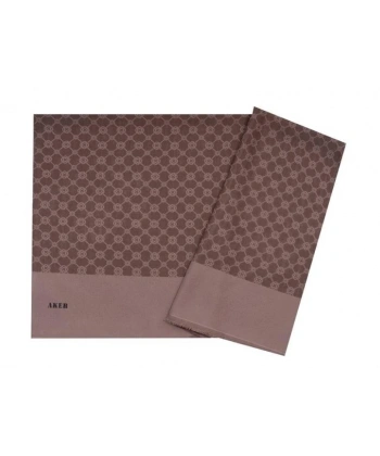 Koyu Kahverengi 75X190 CM Elegance Monogram Şal