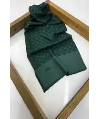 Zümrüt Yeşili 75X190CM Elegance Monogram Şal