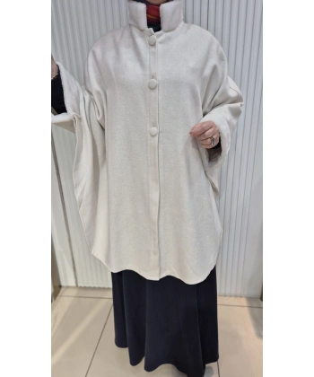 TESETTÜR KAŞE PANÇO EKRU