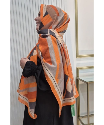 BENETTON ŞAL FIORE ORANJ