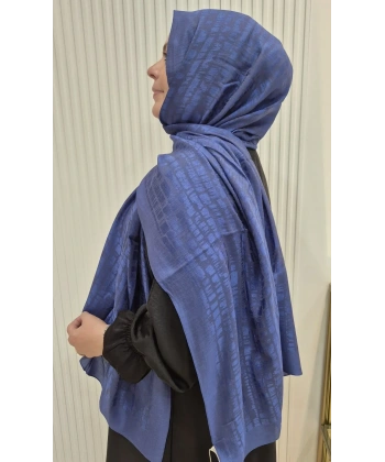 SİLKHOME NAİA ŞAL AÇIK LACİVERT
