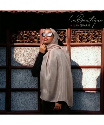 Simli Şal - Pudra - 70x190