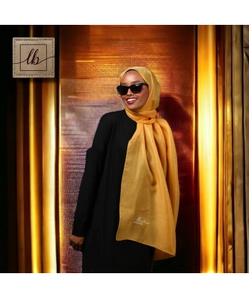 Simli Şal - Sarı Papatya - 70x190