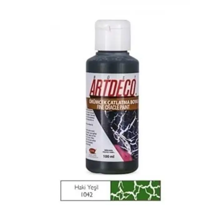 Artdeco 100 Ml Örümcek Çatlatma Boyası Haki Yeşil 28d1042