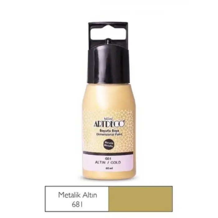 Artdeco 50 Ml Metalik Boyutlu Boya Altın 681