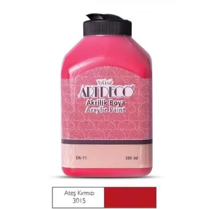 Artdeco 500 Ml Akrilik Boya Ateş Kırmızı 70l3015