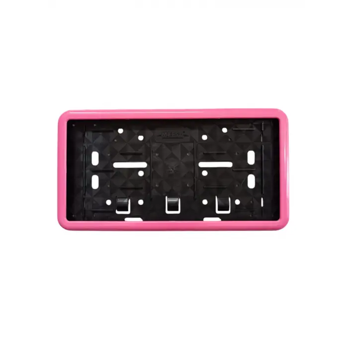 Çerçeveli Dikdörtgen Plakalık Plaka Altlığı Pembe  32x17 cm