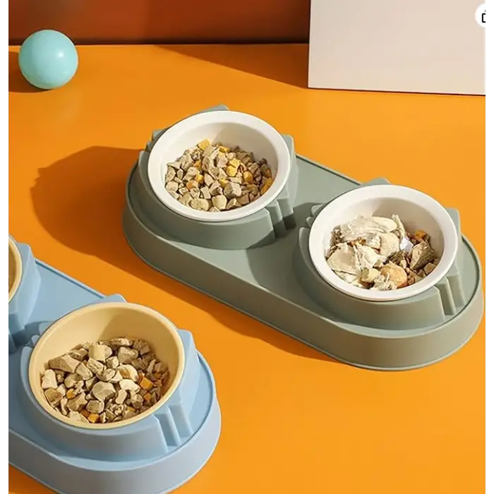 Çift Bölmeli Mama ve Su Kabı