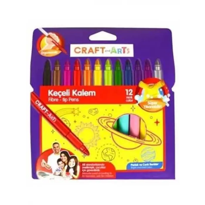 Craft And Arts 12li Jumbo Keçeli Kalem Cakkj12