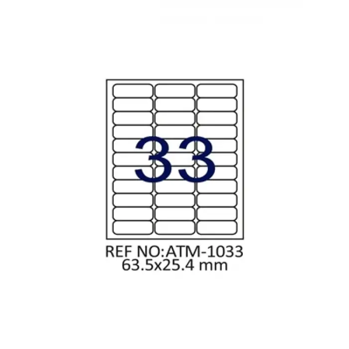 Diamond Label 63.5x25.4 Mm A4 Laser Etiket 100lü Dm1033